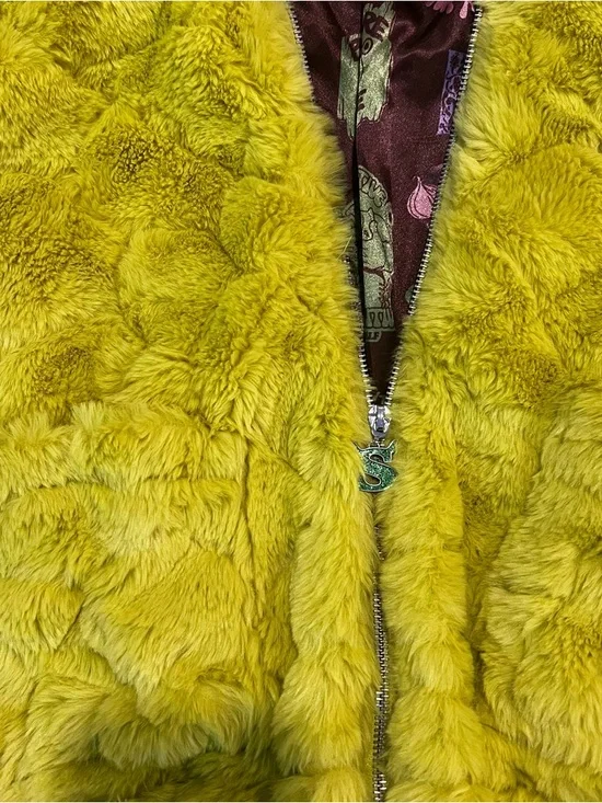 Dolls Kill x Shrek - OGRE CHIC FUZZY ZIP-UP JACKET - Picture 3 of 8